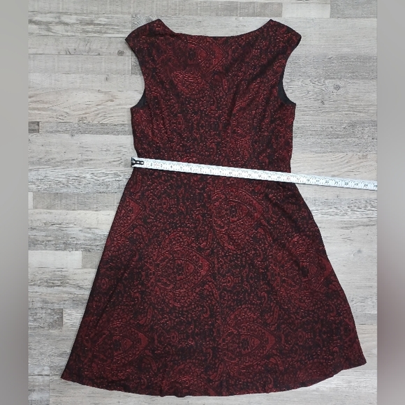Black Label Red and Black Lace Dress Size 12 - Picture 4 of 4